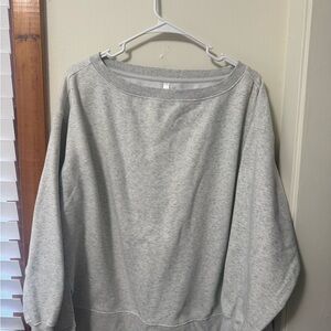 Fabletics Light Gray Women's Crewneck Sweatshirt